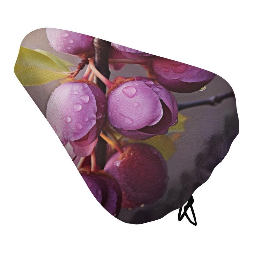 LMNGH Blooming Plum Bike Seat Cover Waterproof Bike Seat Rain Covers for Men Bike Cushion Seat Protector with Drawstring Extra Soft Exercise Seat Cushion Cover for Standard Or Stationary Bikes, style