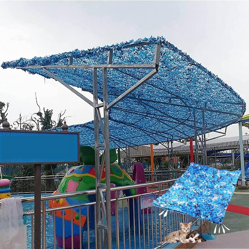 Camo Netting, Bulk Roll Camouflage Netting, for Hunt Blind Decor Courtyard Sunshade Photo Camp Fish Farm Factory Shelter Car Concealment Party Curtain Ceiling Fence Canopy Cover(Size:3x6m/9.8x19.7ft)