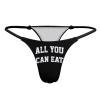 All You Can Eat Women's G-String Sexy Thong Stretch T-Back Printed Underwear Panties, Small view 3