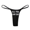 All You Can Eat Women's G-String Sexy Thong Stretch T-Back Printed Underwear Panties, Small view 4