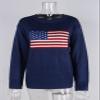 Allifewithu Women's American Flag Pullover Sweaters Long Sleeve Crew Neck Summer Ligthweight Sweater Navy Blue X-Large view 4