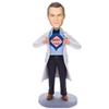 Custom Super Dad Bobblehead Figures Personalized for Dad from Wife Daughter Son, 100% Handmade Customized Bobble Head Figurine Best Dad Ever from Picture (Super Dad White Coat)