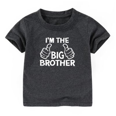I'm The Big Brother t Shirt for Boys Big bro Gifts, Promoted to Big Brother Shirt boy Outfits Gray 3T