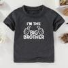 I'm The Big Brother t Shirt for Boys Big bro Gifts, Promoted to Big Brother Shirt boy Outfits Gray 3T view 2