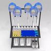 LZMZMQ 25pcs Badminton Rackets Display Storage Rack, Garage Gym Schools Retail Store Tennis Racquets Holder Stand with Movable Wheels, Racquet Sport Equipment Organizer Cart view 2