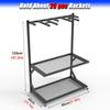 LZMZMQ 25pcs Badminton Rackets Display Storage Rack, Garage Gym Schools Retail Store Tennis Racquets Holder Stand with Movable Wheels, Racquet Sport Equipment Organizer Cart view 3