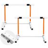 Blulu 2 Pcs Adjustable Track and Field Hurdles Height Sports Training Hurdle with Counterweight 30 to 42 Inch Heavy Duty Track and Field Equipment Practice Training for Athletes Adults (Orange) view 1