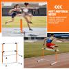 Blulu 2 Pcs Adjustable Track and Field Hurdles Height Sports Training Hurdle with Counterweight 30 to 42 Inch Heavy Duty Track and Field Equipment Practice Training for Athletes Adults (Orange) view 4