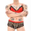 SEAUR Mens Sissy Bra and Panties Set Lingerie Outfits Gay Stockings Nightwear Cross-dressers Gay L view 4