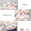 AMIMOJY Infrant Baby Boys Suit Summer New Clothes Short Sleeve Botton Down Shirt Cartoon Prints Tops Denim Outfit 2Pcs Set, 90=M, Yellow view 3