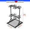 LZMZMQ Tennis & Racquet Sport Equipment Organizer Cart Commercial, Mobile Badminton Racket Display Storage Rack Black Steel Frame, for Schools/Garage/Gym/Clubs, Hold 100 Pcs Rackets view 3