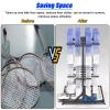 LZMZMQ Tennis & Racquet Sport Equipment Organizer Cart Commercial, Mobile Badminton Racket Display Storage Rack Black Steel Frame, for Schools/Garage/Gym/Clubs, Hold 100 Pcs Rackets view 4
