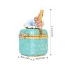 SASKATE Hand Painted Bird Figurine Jewelry Box, Hinged Mini Enamel Hummingbird Trinket Box for Rings, Earrings, Necklaces, Home Decor & Jewelry Organizer (Blue) view 3
