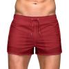 GOKKILRW Mens Workout Shorts 5 Inch Inseam Men Quick Dry Athletic Running Shorts Swimming Trunks Summer Bathing Suit Swimwear Beachwear with Pockets Mesh Breathable Activewear Red view 1