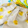 AMIMOJY Baby Boy Summer New Clothes Cartoon Duck Prints T Shirt Crewneck Tops Cute Shorts Set Girls Cotton Outfit 2Pcs, 100, Red view 4
