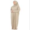 Prien Women Prayer Dress With Hijab Rug Tasbih Muslim Set Islamic Clothes Abaya Jilbab Dubai Kaftan For Eid Ramadan (Mink) view 3