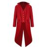 harayaa Mens Tailcoat Steampunk Halloween Costume, Red, XL view 1