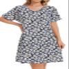 Kabento Nightgowns for Women Cotton Sleep Shirts Short Sleeve Sleepwear, Daisy, Small view 2