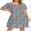 Kabento Nightgowns for Women Cotton Sleep Shirts Short Sleeve Sleepwear, Daisy, Small view 4