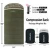 HiZYNICE Winter Sleeping Bag for Adults Cold Weather Camping XXL Wide Long.20 Degree Green Left Zipper.Free Compression Sack view 2