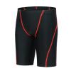 Xioker Boy Square Legs Swim Jammer with UPF50+,Youth Boy Jammer Swimming Shorts for Training(Red Lines XL) view 1