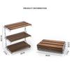 NineFit Basics Camping Table Shelf, 3-Tier Picnic Folding Shelf, Camping Folding Storage Rack with 4 Silicone Anti Slip Pads for Picnic Camp Beach Fishing Hiking BBQ Parties and Outdoor Activities view 3