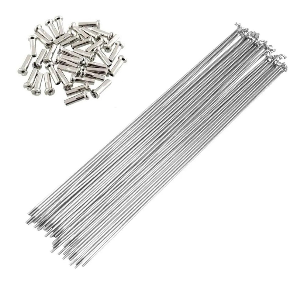 QIAOJUNMING 36pcs Flexible Electric Bike 27.5inch 26inch 700C Wheels Road Bike Stainless Steel Spokes Nipples Fit For Bicycle Spokes Cycle Spokes (Color : 278MM), QIAOJUNMING055