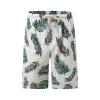 Mens Hawaiian Shorts Swimming Shorts Lightweight Quick Dry Swimming Trucks Tropical Printed Elasticated Drawstring Summer Casual Beach Board Shorts Surfing Shorts with Pockets(Green,Medium) view 2
