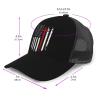 American Flag Cross Baseball Cap for Women Mens Mesh-Back Cap Golf Hat Dad Caps Trucker Hats Adjustable Breathable Baseball Caps view 2