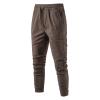 Men's Casual Cargo Joggers Trousers Gym Workout Running Sweatpants Stretch Slim Fit Tapered Leg Drawstring Tracksuit Bottoms with Side Pockets (Brown,Large) view 1