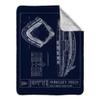 Ballpark Blueprints Wrigley Field Sherpa Fleece Stadium Blankets (60x80) view 1