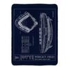 Ballpark Blueprints Wrigley Field Sherpa Fleece Stadium Blankets (60x80) view 2