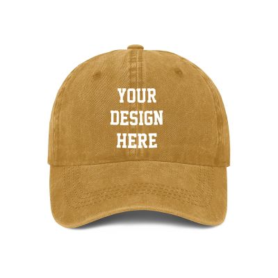 Custom Baseball Cap Custom Cowboy Hat Add Your Picture Logo Sun Dad Bulk hat Men Women Yellow Cowboy Hat