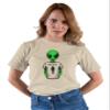 XXX-Large Sand Mens Alien Wearing Believe in Humans Tee Funny UFO T-Shirt view 3