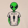 XXX-Large Sand Mens Alien Wearing Believe in Humans Tee Funny UFO T-Shirt view 4