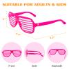 60 Pack Shutter Shades Glasses Bulk Party Favors, 80s Neon Color Plastic Glasses Eyewear Party Supplies for Kids Adult view 4