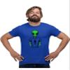 4X-Large Royal Mens Alien Wearing Believe in Humans Tee Funny UFO T-Shirt view 1