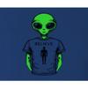 4X-Large Royal Mens Alien Wearing Believe in Humans Tee Funny UFO T-Shirt view 4