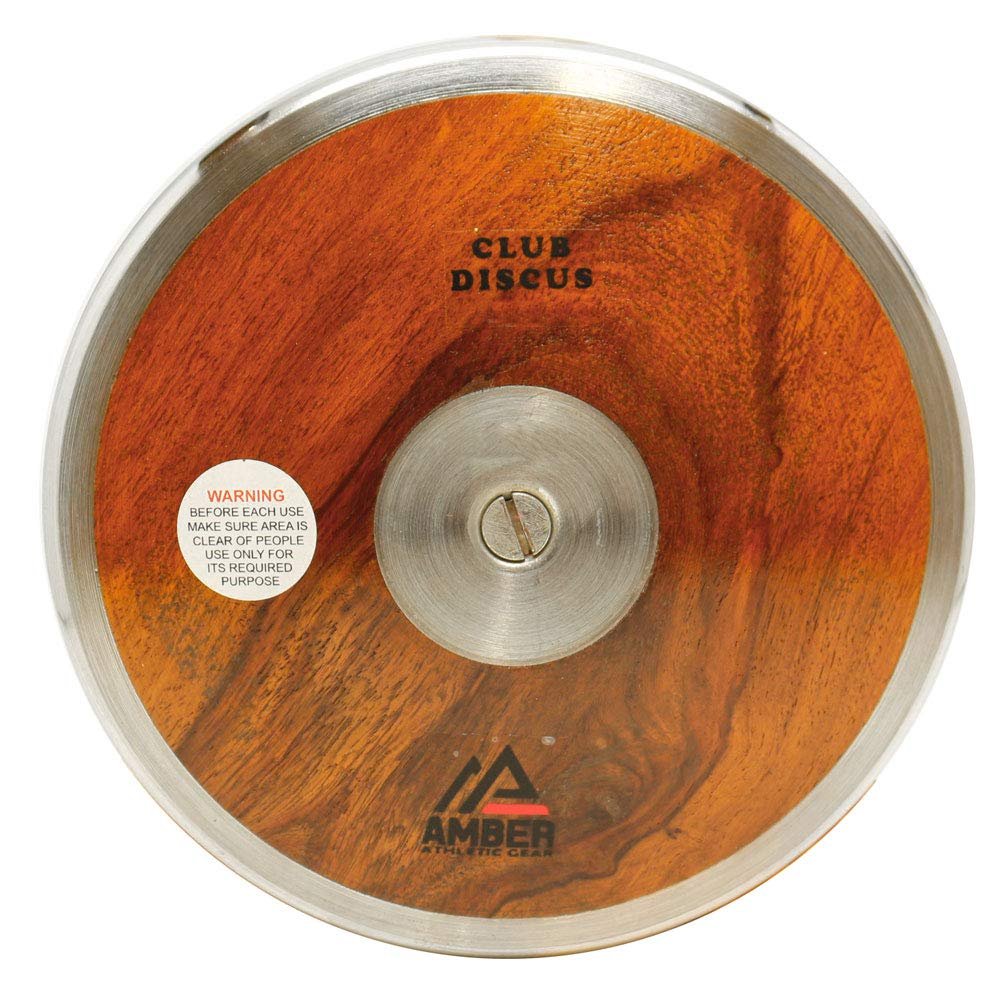 Amber Fight Gear Precision Wood Club Discus Balanced, Stable, Versatile Thrower's Companion Perfect for Track & Field Training and Competition, 1kg