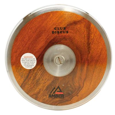 Amber Fight Gear Precision Wood Club Discus Balanced, Stable, Versatile Thrower's Companion Perfect for Track & Field Training and Competition, 1.6kg