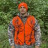 Klarny Camo Orange Vest - High Visibility, Waterproof, Ultra-Quiet Deer and Bow Hunting Gear | Orange Safety Vest Essential Hunting Accessories, Size XXXL view 2