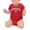 Little King NCAA Infant Romper-Arch Team Logo-100% Soft Cotton-Ohio State-Red-6 Months