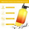 Linkidea Water Bottle Boot Compatible with IRON FLASK Wide Mouth/Narrow Mouth 64oz, Silicone Bottle Bottom Sleeve Cover Protector, Bottle Bumper (Yellow), CPS-029-08 view 4