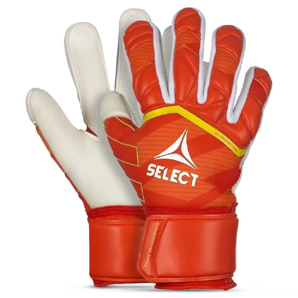 Select 34 Protection Goalkeeper Gloves, Orange/White V24, Size 9