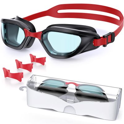 Vegemono Swim Goggles, Unisex Adult Swimming Goggles Anti Fog Anti UV No Leakage Wide View for Men Women Youth