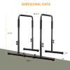 Athfiner Dip Bar Adjustable Dip Stand Station for Home Fitness Workout Calisthenics Exercise Pull Up Stand Portable Parallel Bar view 2