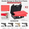 Kinghardcase TSA Gun Case for Handgun, TSA Approved Firearm Travel Case, Waterproof & Shock Proof Lockable handgun case, 10.6*8.8*4 Inches 9mm Pistol Case Hard Shell view 2