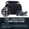 LAMSON | Remix S-Series -3+ Fly Fishing Reel 3 Pack | All-Water | 1 Reel & 2 Bonus Spools + Carrying Case | Large Arbor, CNC Machined Frame + Pressure Cast Spool, Durable | Daybreak | 2wt 3wt 4wt Size view 2
