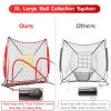 7x7 ft Baseball Net, Pitching & Batting Net with Batting Tee, Designed with Large Ball Collection System, 2 Strike Zones, Carry Bag, Baseball Softball Net for Batting Pitching Hitting and Throwing view 4