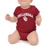 Little King NCAA Infant Romper-Arch Team Logo-100% Soft Cotton-Oklahoma-Crimson-6 Months
